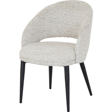Sorelle Curved Indoor Dining Chair - Metal - L63 x W56 x H88 cm - White