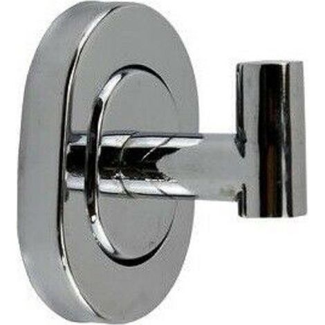 Cleafe - Appendino Gancio Porta Asciugamani Accappatoio Cromato Bagno 1 Posto Muro 69178 - (1/2)