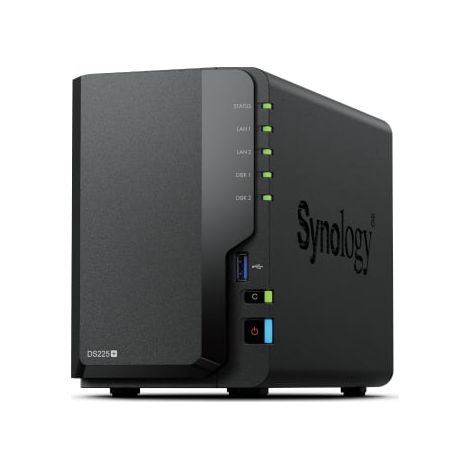 Synology DS225+ 2 Bay NAS Desktop Intel® Celeron® J4125 2 GB DDR4 Synology DSM Nero