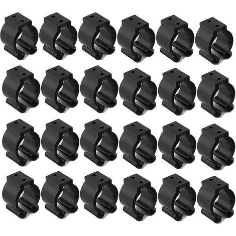 Lot de 30 supports muraux pour cannes à pêche et queues de billard, avec clips de rangement.
