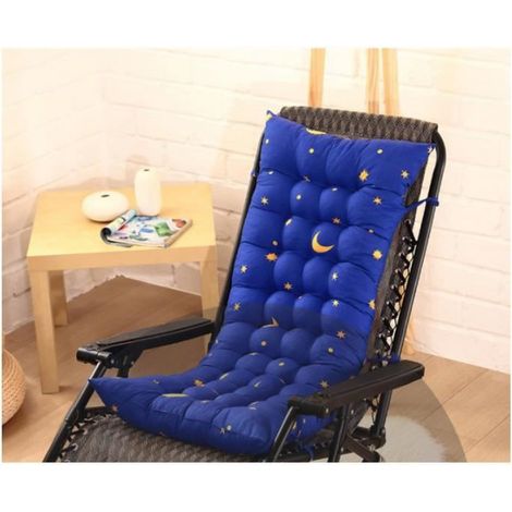 Coussin Chaise Longue - 125 x 48 x 8 cm - Microfibre - Pour Transat Jardin Terrasse - 1 Pièce (1/4)