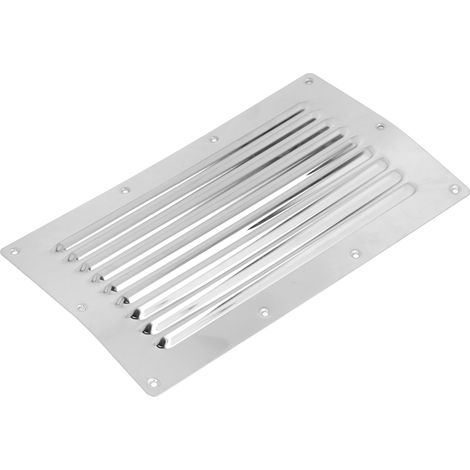 Grille de ventilation 250 x 150 mm en acier inoxydable pour conduit d'aération, accessoire de ventilation marine pour bateau, yacht, camping-car et caravane (1/5)