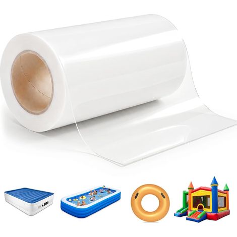 Kit Reparation Piscine, PVC Reparation Liner Piscines sous l'eau, Rustine Piscine Étanche Flexible PVC 10 x 200cm, pour Spa Gonflable Tente Gonflable Matelas Gonflables Bateau (1/5)