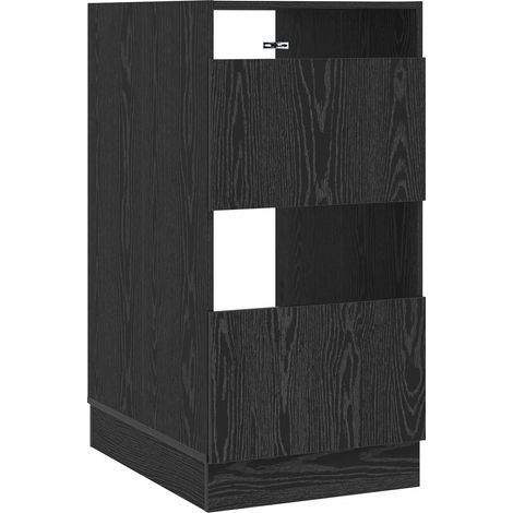 Maison Exclusive - Mobile da lavanderia con porta Rovere Nero 50 x 68 x 102 cm