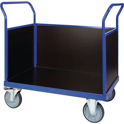 Bako Logistiksysteme Plattformwagen F600 mit 3 Holz- Wänden ohne Bordkante 1000x700mm (1/2)