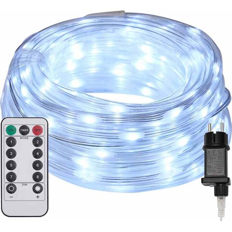 Lumière en corde avec 120 LED Blanc froid 5 m PVC