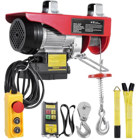 Mophorn – Palan électrique 440 lb – Treuil 230V avec télécommande sans fil – Moteur en cuivre – Hauteur de levage 12m – Vitesse 9,8m/min