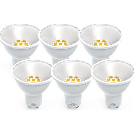 gu10 LED Warmweiß 800 Lumen, 6er Pack 5W GU10 LED, Ersetzen 70W-80W Halogenlampen, 3000K Abstrahlwinkel 120° Leuchtmittel Reflektor LED Spots, Nicht dimmbar (1/5)