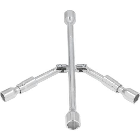 Chiave per dadi ruota da 14 pollici a 4 bracci, pieghevole a 180° - Per dadi ruota auto (acciaio ad alto tenore di carbonio) (1/5)