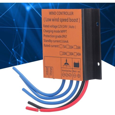 MPPT-Regler für Niederspannungs-Windkraftanlagen 100–400 W 12 V/24 V Universal 10 A (1/5)