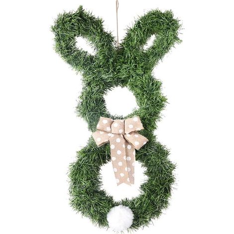 Ghirlanda pieghevole con coniglietto pasquale e fiocco – Decorazione per feste, decorazione pasquale, decorazione da appendere alla porta (1/5)