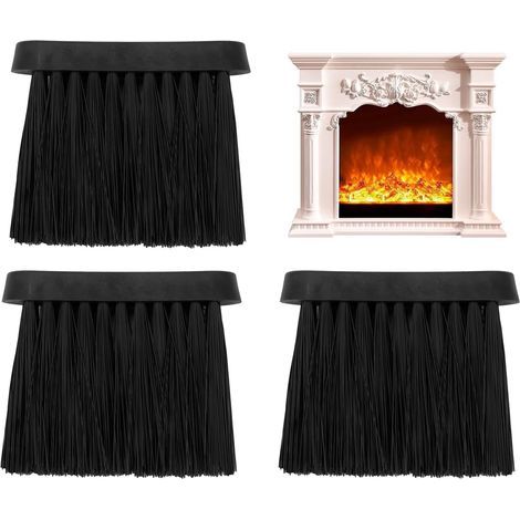 Set di 3 spazzole per camino, spazzole in plastica resistente con manico e morbide fibre di cocco per una pulizia e manutenzione efficaci del camino, per uso domestico e professionale. (1/5)