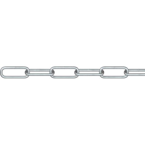 dörner + helmer 171888 Chaîne ronde en acier argent acier étamé par galvanisation 30 m A785061 (1/3)