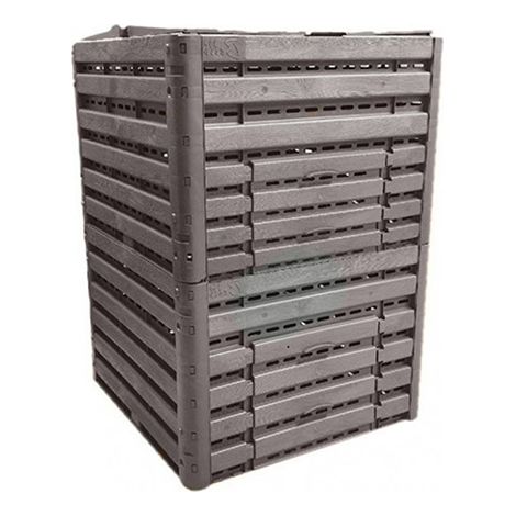 Composteur en plastique 800 litres pour jardin - (LxlxH) 800 x 800 x 1210 mm - 213009 (1/3)