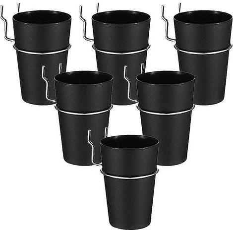 Ensemble de 6 supports pour panneau perforé, accessoires pour établi d'atelier ou garage, coupelles avec crochets-10.20X7.00X7.00CM (1/4)