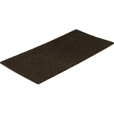 FELTRINO ADESIVO RETTANGOLARE 100 X 200 MM. - MARRONE - 1 PZ.