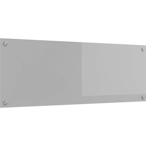 Salpicadero de cocina moderno de 110 x 40 cm fácil de instalar resistente al calor diseño elegante en vidrio templado gris claro 020058479 (1/5)