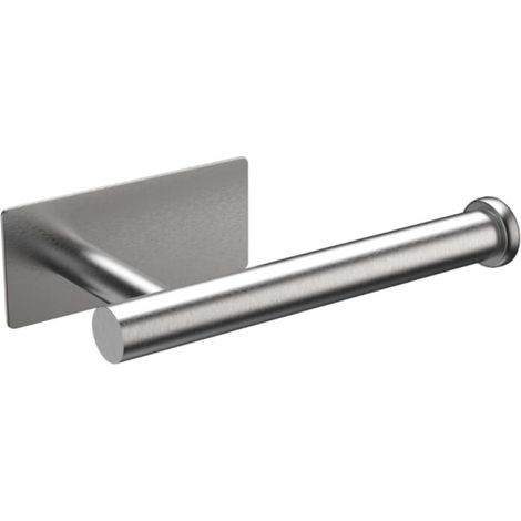 Silberner Toilettenpapierhalter, Wandmontage, Toilettenpapierrollenhalter aus Edelstahl 304, kein Bohren erforderlich, mit Kleberückseite (1/5)