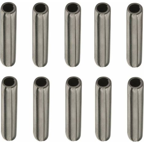 10x goupille élastique spiralée ressort 4x20 universel DIN 7343 / ISO8750 chanfreinée rond circulaire