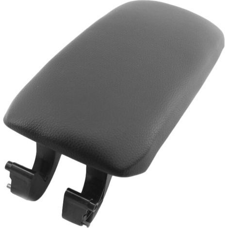 Funda de cuero negro de repuesto para el reposabrazos de la consola central del Audi A3 2003-2012 (1/5)