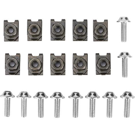 Kit de vis de carénage de moto 516 mm, vis à tête cylindrique, écrou à clip de fixation rapide (1/5)