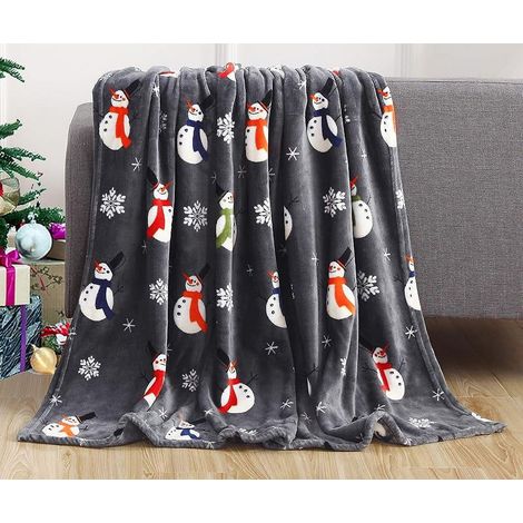 Plaid - Microfleece 100 % Polyester - Pour Canapé Lit ou Extérieur - 127 x 152 cm - 1 Pièce (1/5)