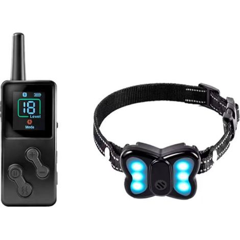 Collar Antiladridos con Mando a Distancia, 8 Tonos y Vibraciones, Luz LED, Recargable USB-C, Alcance 50m – Ideal para Adiestramiento de Perros y Gatos en Paseos y Hogar (1/5)