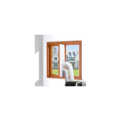 – Kit de calfeutrage de fenêtre 400 cm – Imperméable en polyester 210D – Double zip pour étanchéité – Compatible climatiseurs simples et doubles - Fermeture4 (1/5)