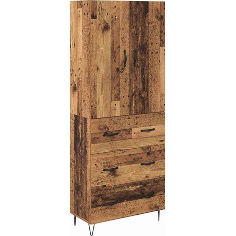 Maison Exclusive - Aparador alto con cajón 2 pcs Madera vieja Mad