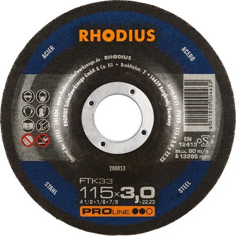 Disco de corte Rhodius ftk33 acero 115 mm 3 mm (1/2)
