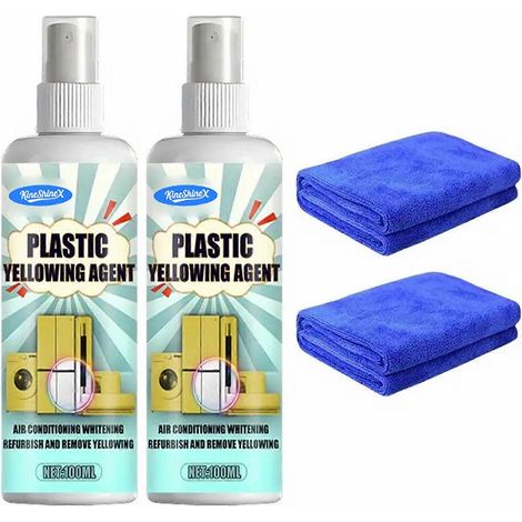 2 piècesNettoyant pour plastique jauni - Redonnez de l'éclat à vos appareils grâce à sa formule sûre et non corrosive pour le nettoyage des équipements de la maison et du bureau (1/5)