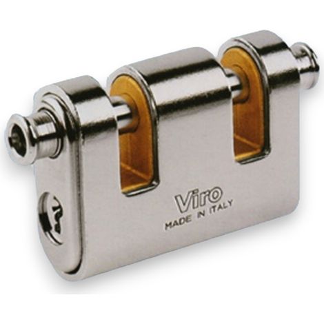 Lucchetto corazzato a 2 aste in ottone forgiato monoblocco VIRO PANZER 2 (1/2)