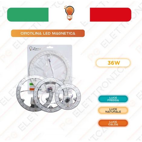 Circolina LED magnetica sostituisce il neon circolare luce 12 18 24 36 48 72W 3A Calda 2500 - 3000 K,36W