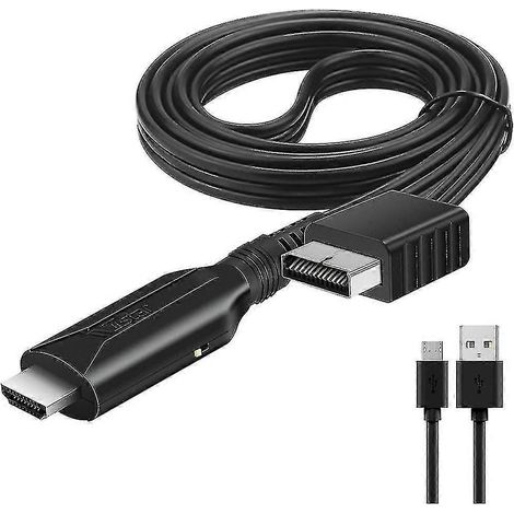 Convertisseur PS2 vers HDMI 1080p AV vers HD Vidéo Audio Adaptateur avec Plug and Play sans latence (1/4)