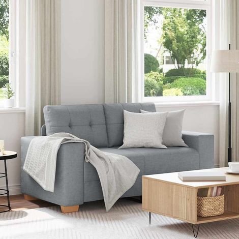 vidaXL Canapé causeuse gris clair 160x77x82 cm tissu (1/5)