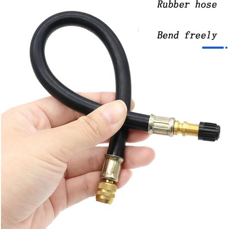 Tube D'Extension - 20 X 0 9 Cm - Raccord Américain Interne - Pour Valves De Pneus Voiture Vélo Moto - 1 Pièce