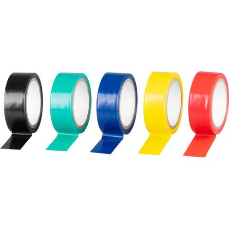 Band Strend Pro, 19 mm, L-5 m, PVC, max. 80°C, 600V, isolierend, verschiedene Farben, klebend, Packung 5 Stk. (1/3)