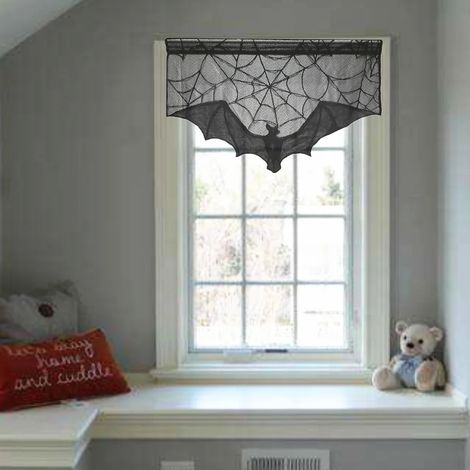 Décoration d'Halloween : rideau chauve-souris (1 pièce) (1/5)