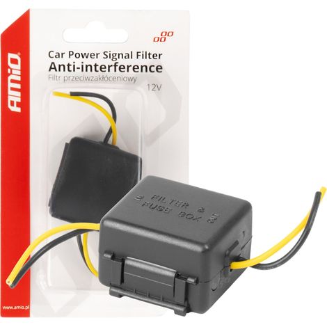 Filtre antiparasite pour voiture avec fusible en verre 12V amio-04099 (1/4)