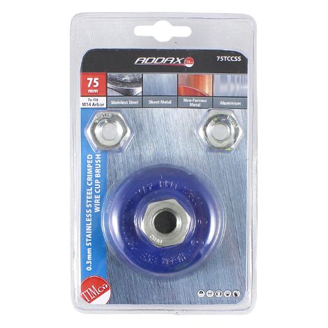 TIMCO Angle Grinder Cup Brush Crimped Stainless Steel - 75mm