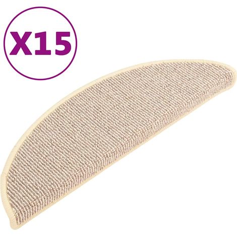 Maison Exclusive - Stufenmatten 15 Stk. 56x17x3 cm Weiß und Braun (1/5)