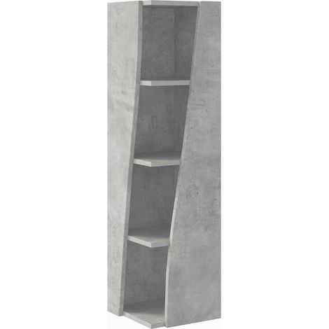 Mobile angolare Grigio cemento 27,5x27x102cm Legno multistrato vidaXL (1/5)
