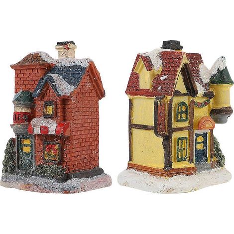 Resin Christmas Mini House Decor for Xmas Party 4Pcs Collection (1/5)