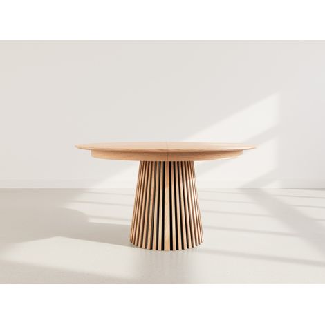 Freya - table à manger ronde extensible - 6 à 10 personnes - bois (1/5)