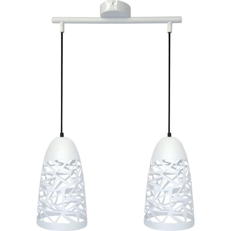 Suspension Candellux Sabrin loft métal blanc 2xE27 H120 (1/2)