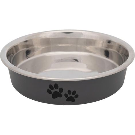 Gamelle, plate, pattes, acier inox/plast./caout. 0,25 L/ø 13 cm (1/5)