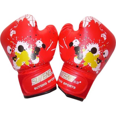 Gants de boxe pour enfants, en cuir écologique, taille 3, multicolores (1/5)