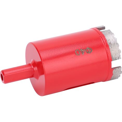 Foret ondulé à dents de scie avec revêtement diamant rouge pour percer les carreaux de céramique et le marbre, 40 mm (1/5)