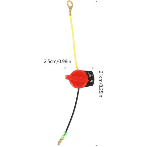 Interrupteur D'arrêt Moteur à Deux Fils pour Tracteur de Jardin et Tondeuse, Compatible Moteurs 152/168/170f, Lot de 6 Pièces, Accessoires Machine à Essence, Couleur Aléatoire (1/5)