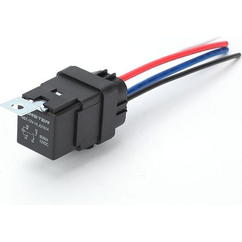 Relais étanche 80A, relais automobile intégré étanche à 4 broches, 4 broches/5 broches, pour une utilisation avec climatisation et phares modifiés, 12V/24V, 80A-12V, verrouillage à bobine unique à 5 b (1/4)
